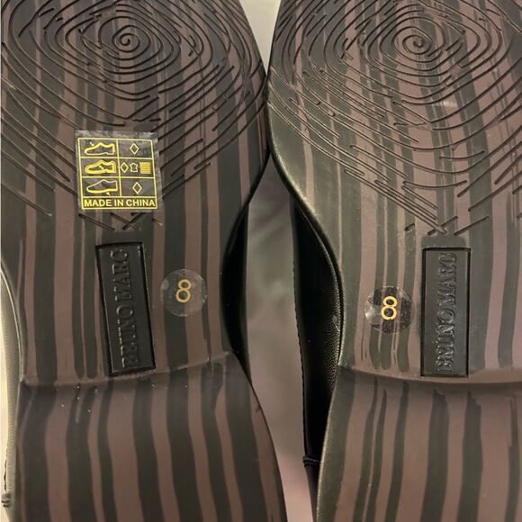 NWT Bruno Marc Men's Loafers M Giorgio Black Square Bicycle Toe Shoes Size 8 - Picture 7 of 11